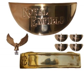 Brass Crown Plate For Royal Enfield Motorcycle – Bike And Wear
